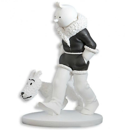 Tintin aviateur et Milou (n&b)