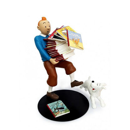 Tintin tenant les albums – Version 1 – Collection Images Mythiques –2011
